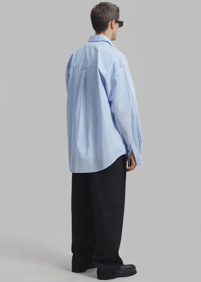 Men Gus Oversized Shirt 8211 Sky The Frankie Shop Tops