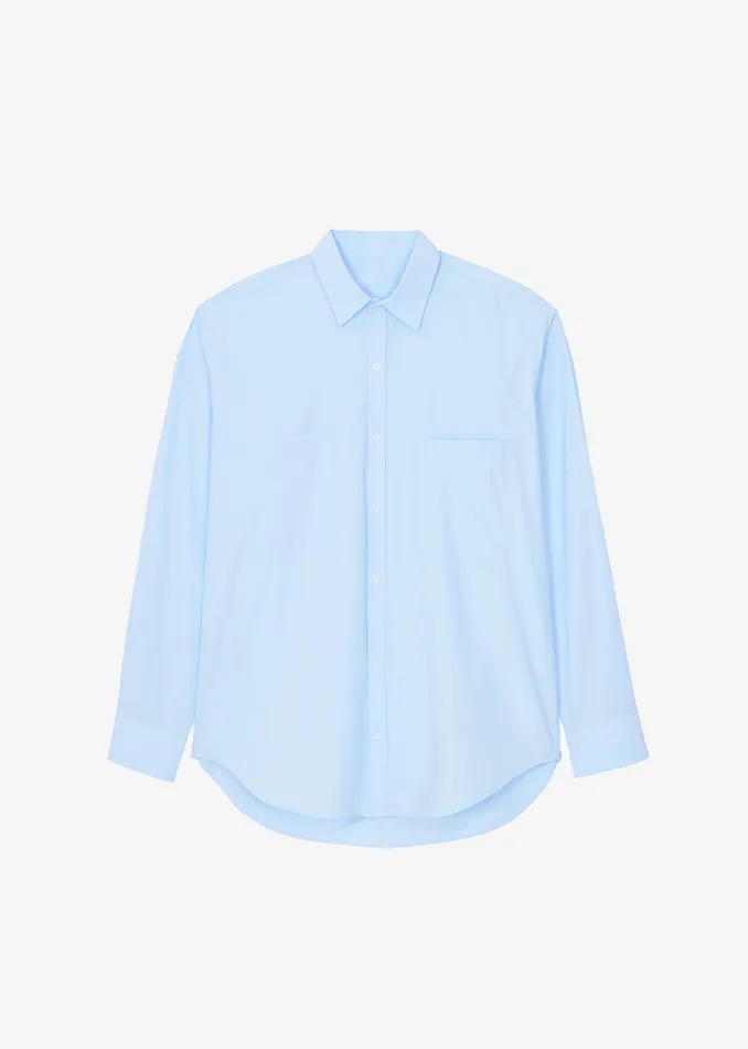 Men Gus Oversized Shirt 8211 Sky The Frankie Shop Tops