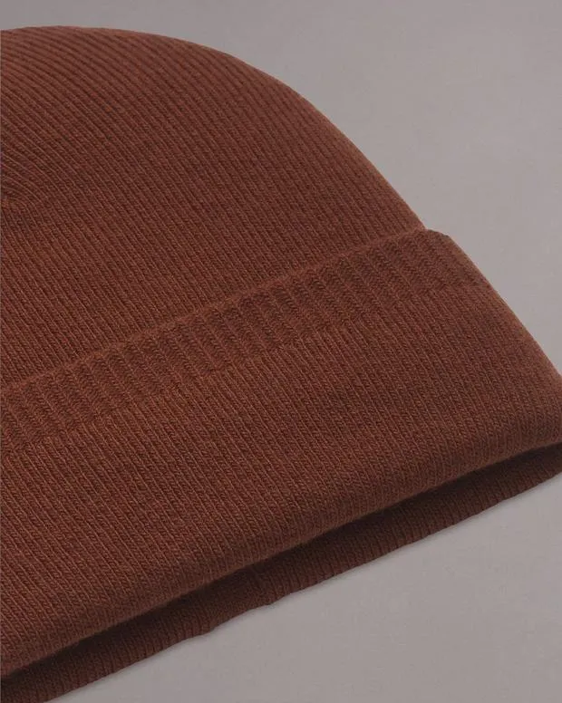 Men Hats and Gloves Rag and Bone Max Beanie Chocolate Brown