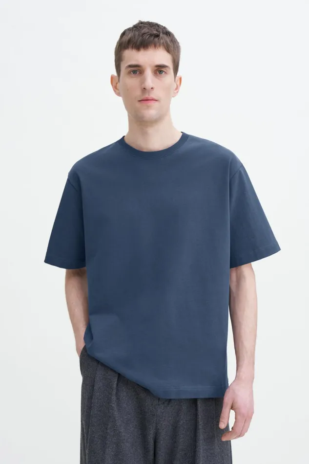 Men Heavy Crewneck Tee Dawn Blue Filippa K TShirts