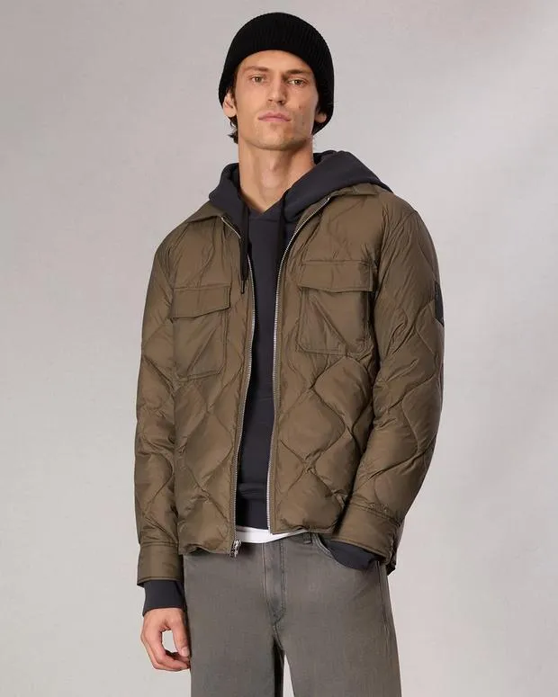 Men Jackets and Coats Rag and Bone Dane Down Shirt Jacket Gravel