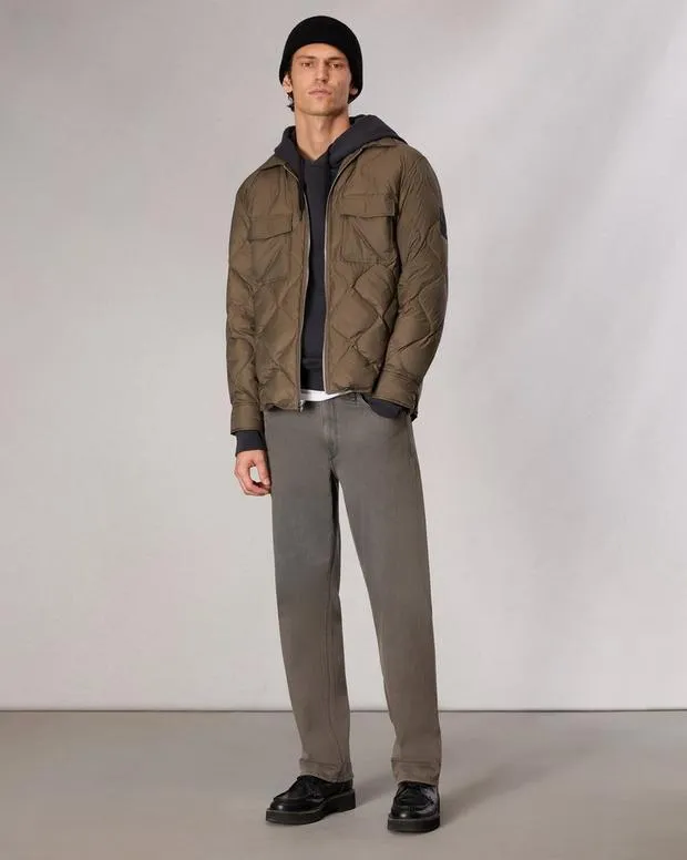 Men Jackets and Coats Rag and Bone Dane Down Shirt Jacket Gravel