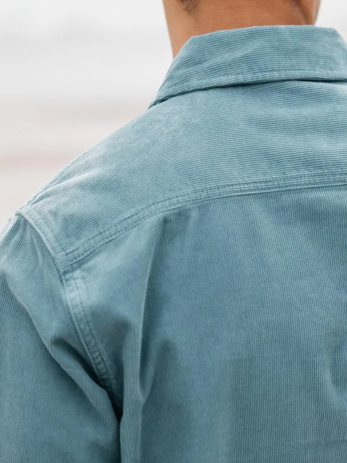 Men Jetty Cord Shirt Ocean Storm Finisterre Shirts