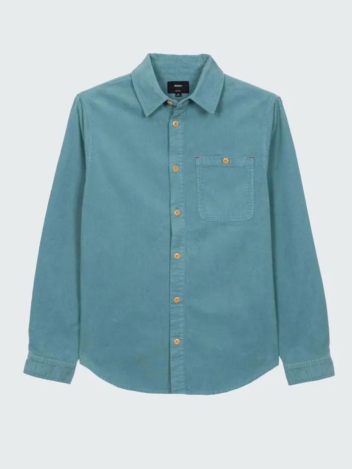 Men Jetty Cord Shirt Ocean Storm Finisterre Shirts