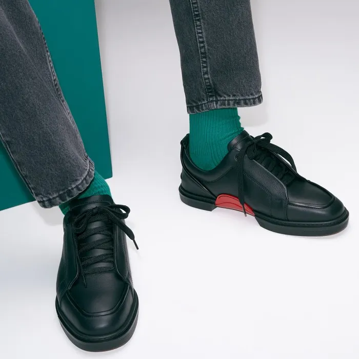 Men Jimmy Sneakers 8211 Calf Leather And Nappa Leather 8211 Black Christian Louboutin Sneakers