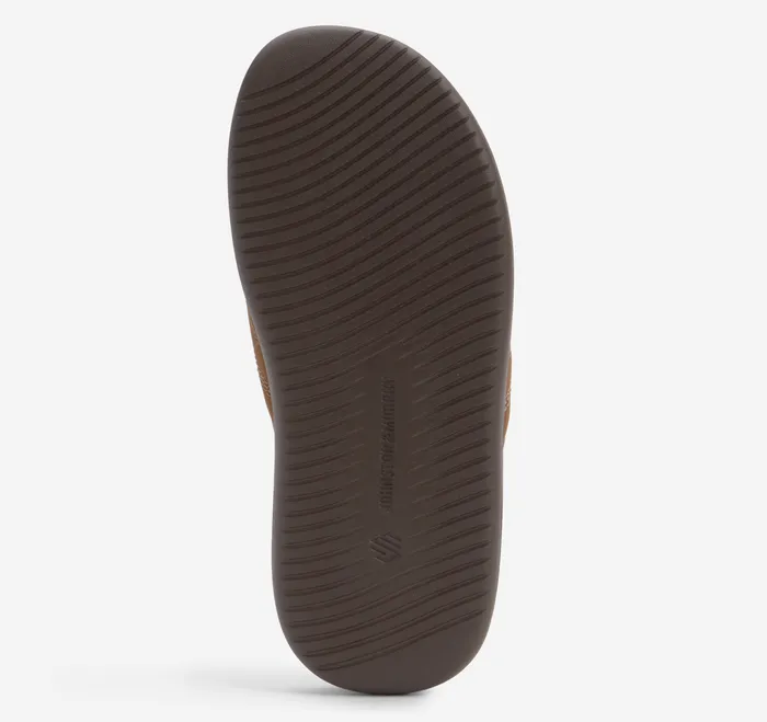 Men Johnston and Murphy Upton FlipFlop Brown Oiled Full Grain SlipOns and Loafers