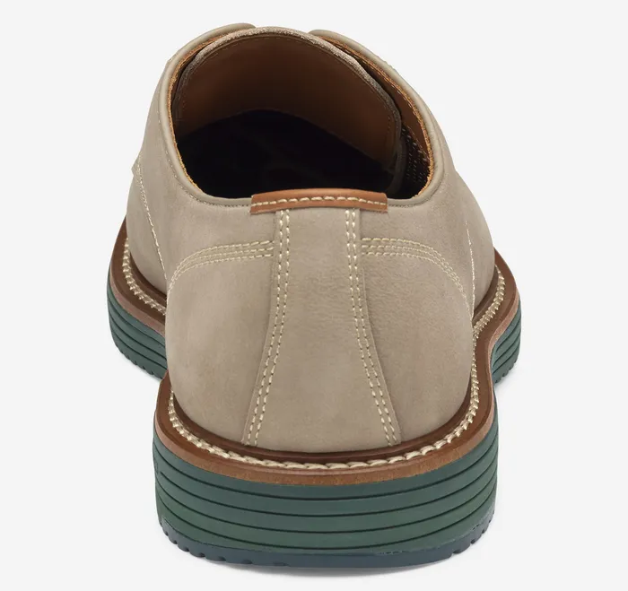 Men Johnston and Murphy Upton Plain Toe Taupe Nubuck Shoes