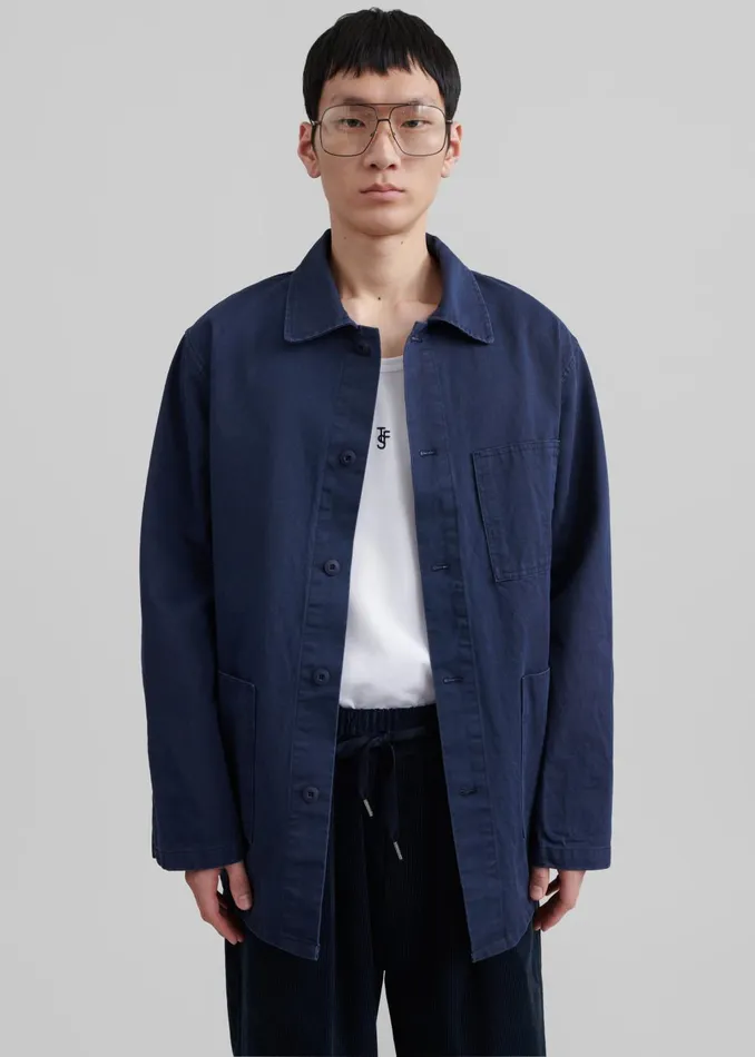 Men Julien Utility Jacket 8211 Navy The Frankie Shop Outerwear