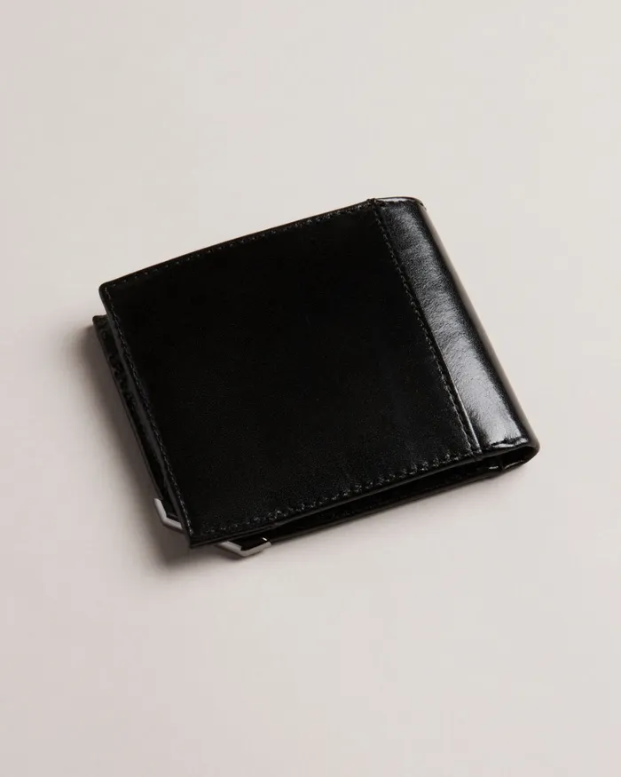 Men KORNERR 8211 Metal Corner Bifold Coin Wallet Black Ted Baker Wallets and Cardholders