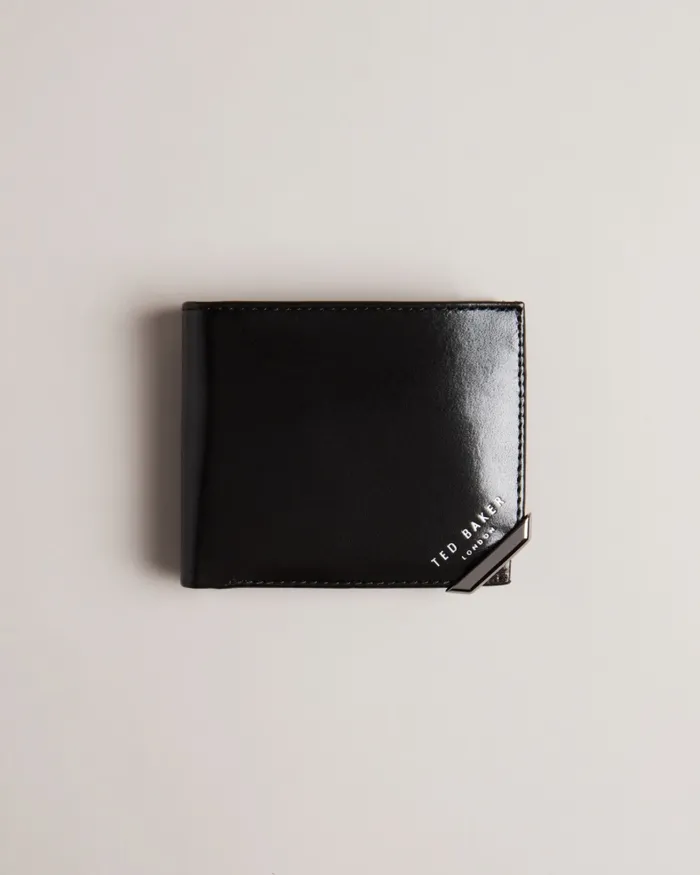 Men KORNERR 8211 Metal Corner Bifold Coin Wallet Black Ted Baker Wallets and Cardholders
