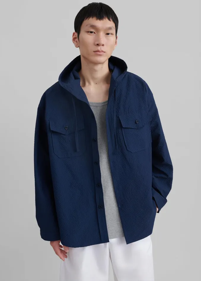 Men Lars Hooded Jacket 8211 Navy The Frankie Shop Outerwear
