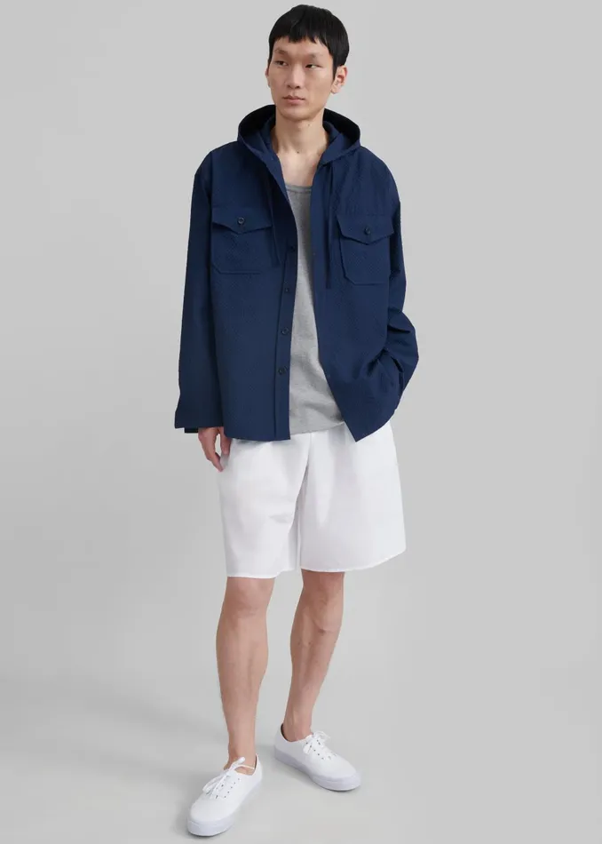 Men Lars Hooded Jacket 8211 Navy The Frankie Shop Outerwear