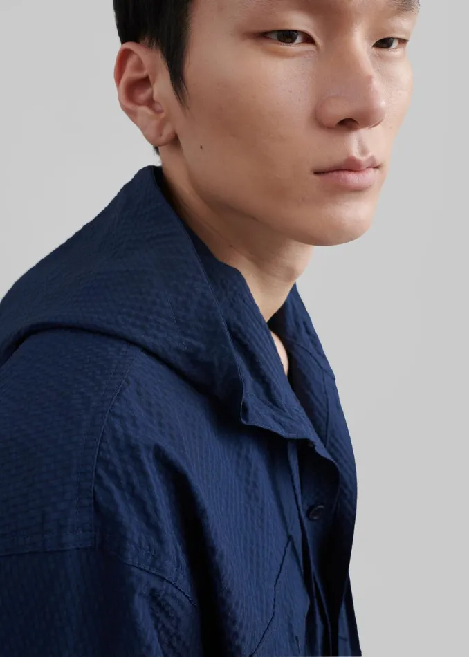 Men Lars Hooded Jacket 8211 Navy The Frankie Shop Outerwear
