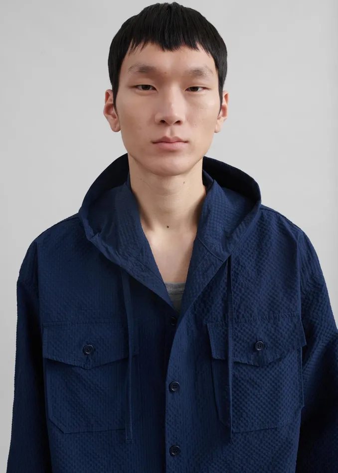 Men Lars Hooded Jacket 8211 Navy The Frankie Shop Outerwear