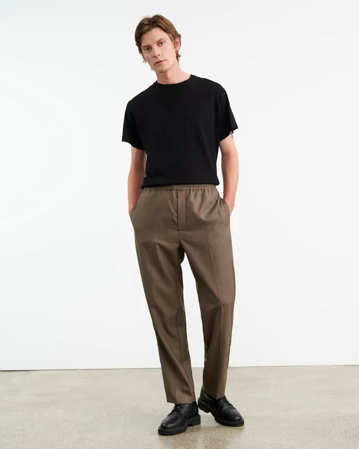 Men LAWRENCE PANT Taupe Grey Pants and Shorts Nili Lotan