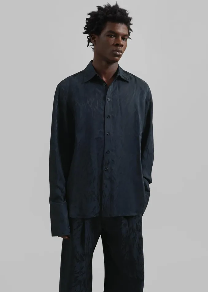 Men Louis Gabriel Nouchi Shirt With Musketeer Cuffs 8211 Dark Night Fur The Frankie Shop Tops Men Louis Gabriel Nouchi Shirt With Musketeer Cuffs 8211 Dark Night Fur The Frankie Shop Tops