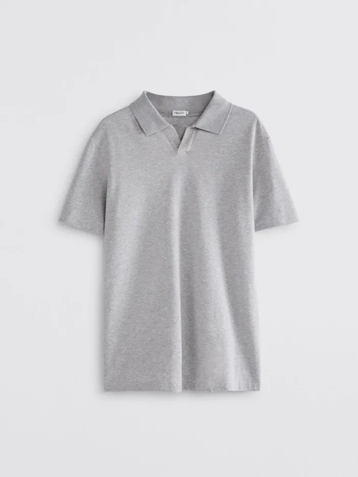Men Lycra Polo TShirt Light Grey Melange Filippa K TShirts