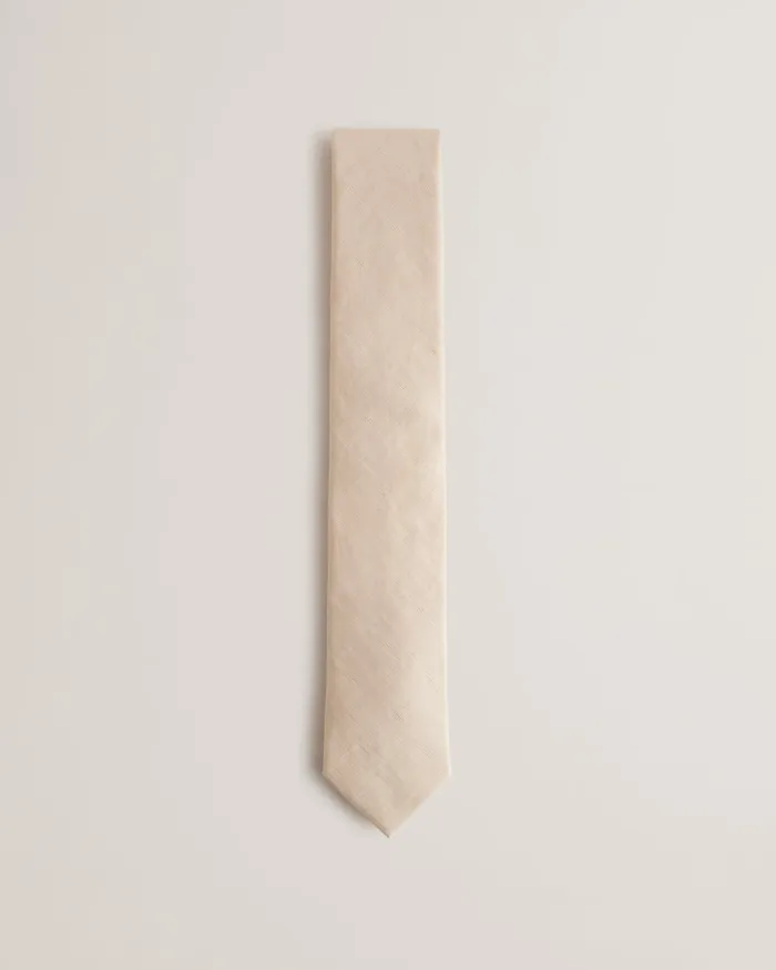 Men LYRE 8211 Texture Silk Linen Tie Stone Ted Baker Ties and Bowties Men LYRE 8211 Texture Silk Linen Tie Stone Ted Baker Ties and Bowties