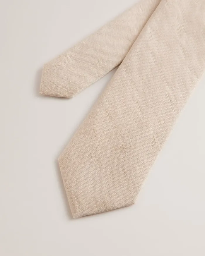 Men LYRE 8211 Texture Silk Linen Tie Stone Ted Baker Ties and Bowties Men LYRE 8211 Texture Silk Linen Tie Stone Ted Baker Ties and Bowties
