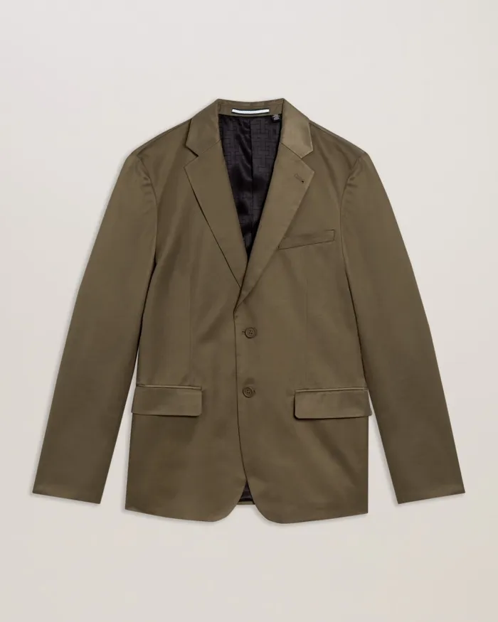 Men MAFAIRJ 8211 Slim Fit Notch Lapel Cotton Blazer Khaki Ted Baker Blazers