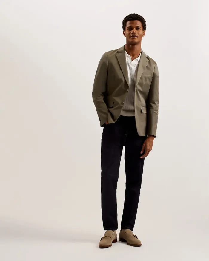 Men MAFAIRJ 8211 Slim Fit Notch Lapel Cotton Blazer Khaki Ted Baker Blazers Men MAFAIRJ 8211 Slim Fit Notch Lapel Cotton Blazer Khaki Ted Baker Blazers