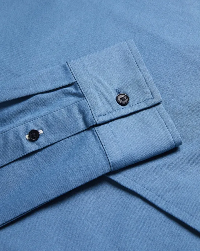 Men MARROS 8211 Long Sleeve Lustrous Jersey Shirt Medium Blue Ted Baker Shirts Men MARROS 8211 Long Sleeve Lustrous Jersey Shirt Medium Blue Ted Baker Shirts