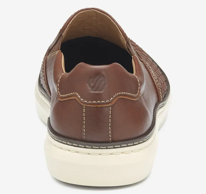 Men McGuffey 2 Woven SlipOn Tan Woven Full Grain SlipOns and Loafers Johnston and Murphy