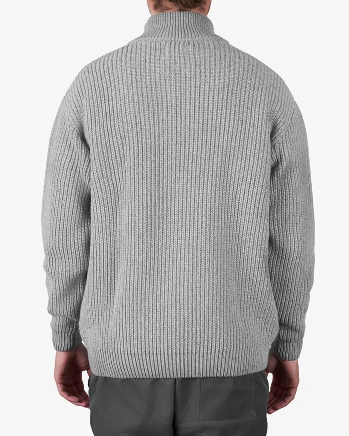 Men Merino Quarter Zip Magenta Blaze Colorful Standard Knit Sweaters