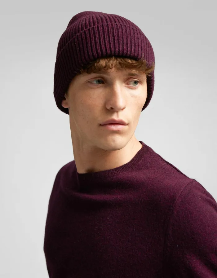 Men Merino Wool Beanie Soft Lavender Colorful Standard Beanies