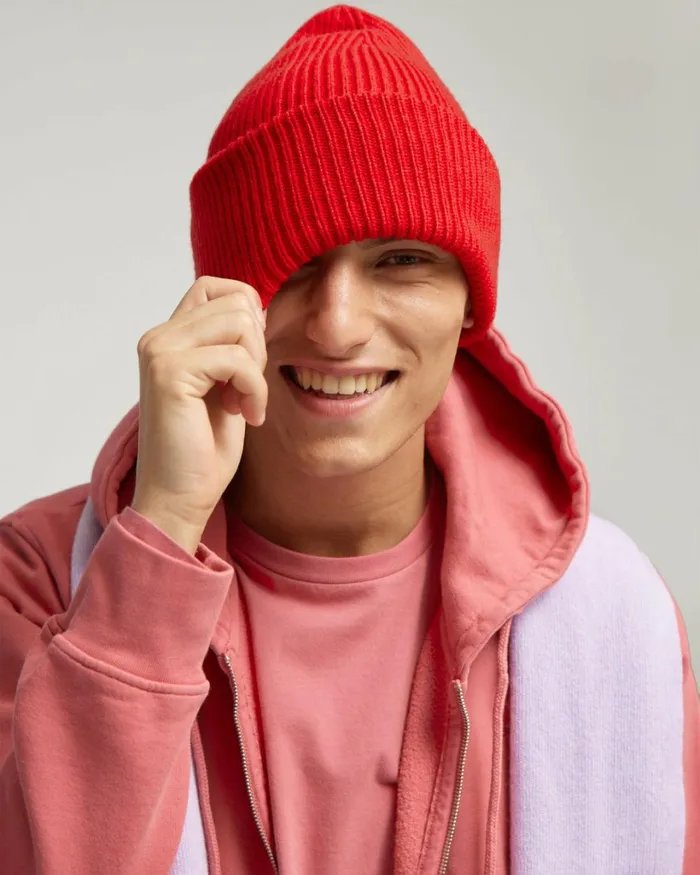 Men Merino Wool Hat Polar Blue Colorful Standard Hats