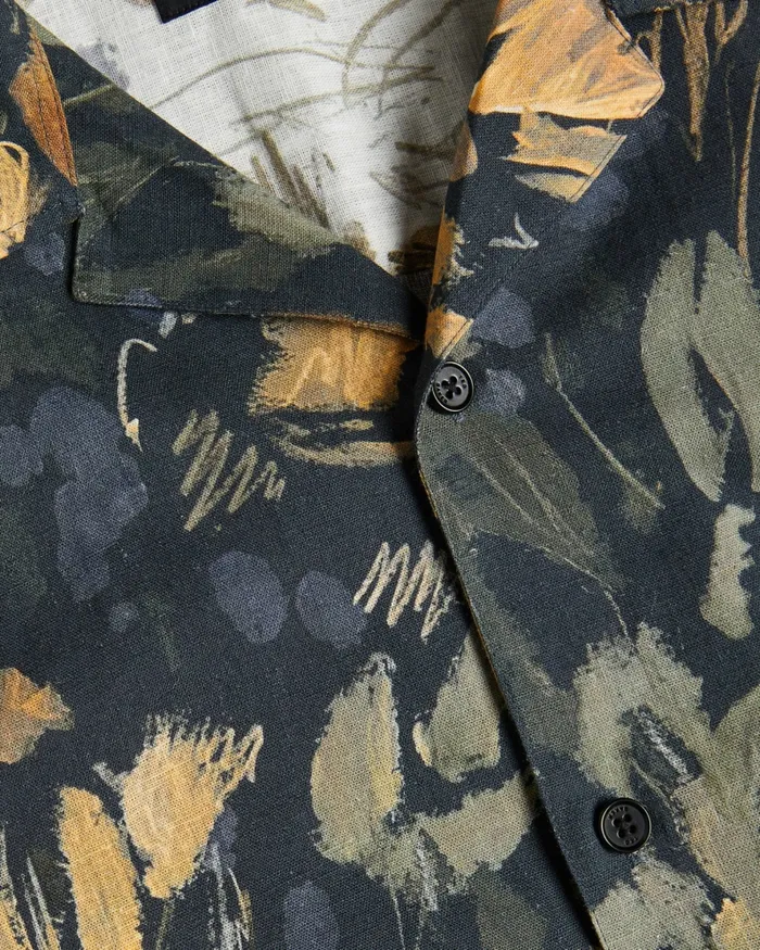 Men MOSELLE 8211 Short Sleeve Floral Print Shirt Black Ted Baker Shirts Men MOSELLE 8211 Short Sleeve Floral Print Shirt Black Ted Baker Shirts