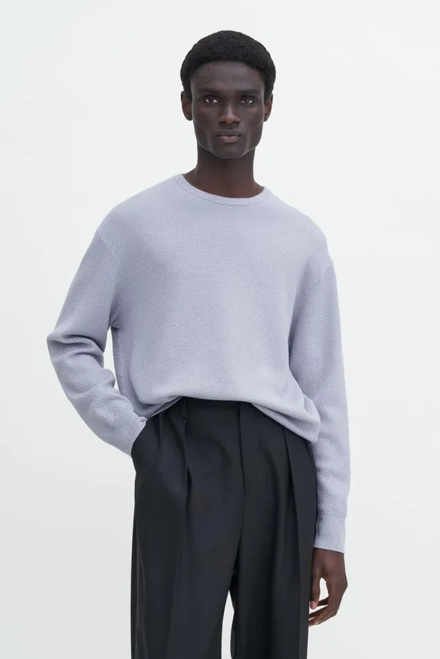 Men Moss Knit Sweater Thunderstorm Filippa K Knitwear