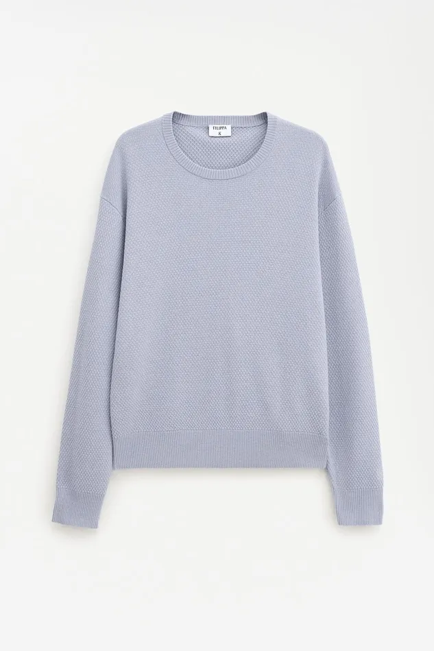 Men Moss Knit Sweater Thunderstorm Filippa K Knitwear