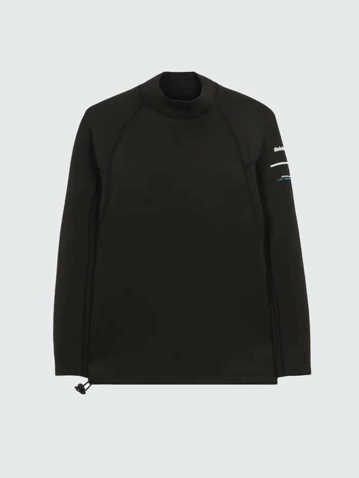 Men Nieuwland 2mm Yulex Long Sleeve Top Black Finisterre Wetsuits