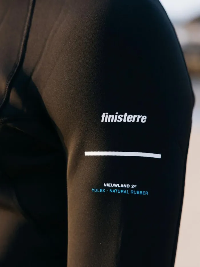 Men Nieuwland 2mm Yulex Long Sleeve Top Black Finisterre Wetsuits