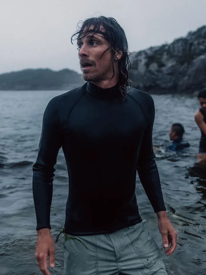 Men Nieuwland 2mm Yulex Long Sleeve Top Black Finisterre Wetsuits