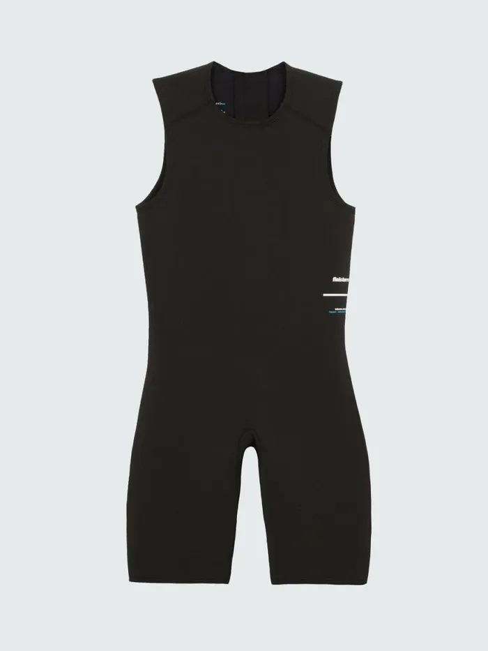 Men Nieuwland 2mm Yulex Sleeveless Shorty Wetsuit Black Finisterre Wetsuits