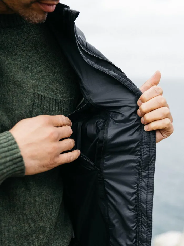 Men Nimbus Insulated Gilet Black Finisterre Jackets Coats and Gilets