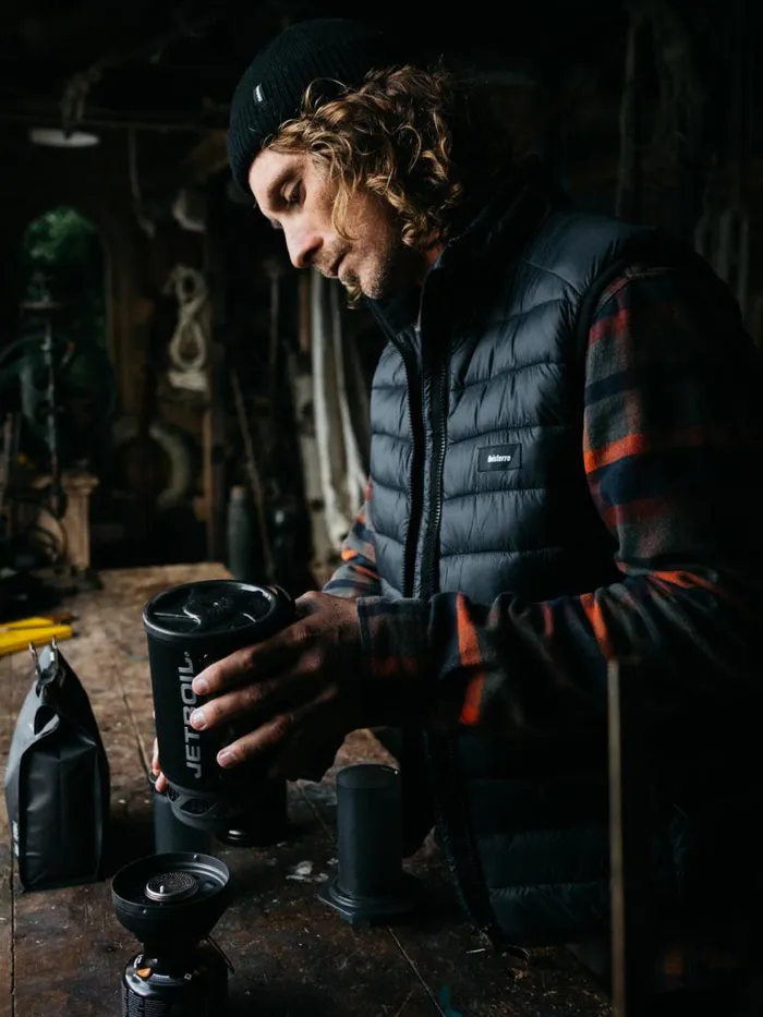 Men Nimbus Insulated Gilet Black Finisterre Jackets Coats and Gilets