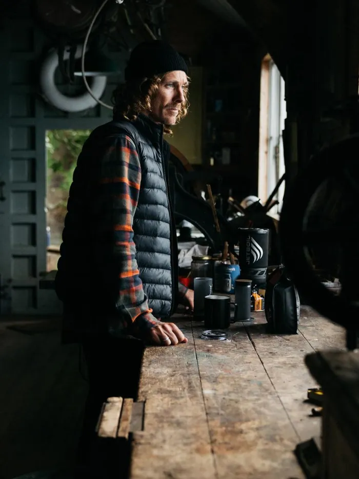 Men Nimbus Insulated Gilet Black Finisterre Jackets Coats and Gilets