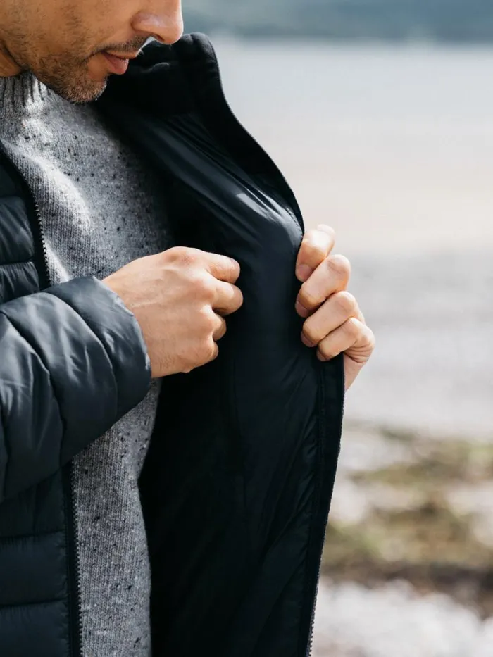 Men Nimbus Insulated Jacket Black Finisterre Jackets Coats and Gilets
