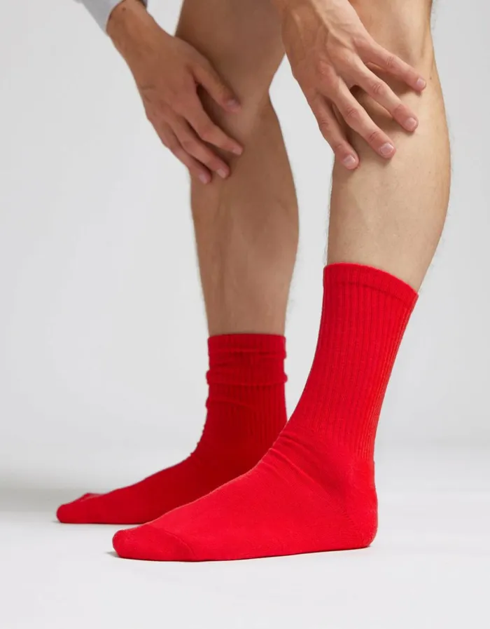 Men Organic Active Sock Optical White Colorful Standard Socks and