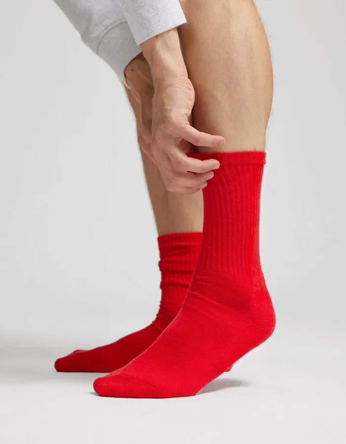Men Organic Active Sock Optical White Colorful Standard Socks and