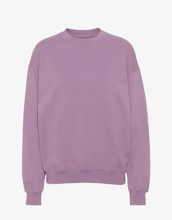 Men Organic Oversized Crew Pearly Purple Colorful Standard Crewneck Sweatshirts