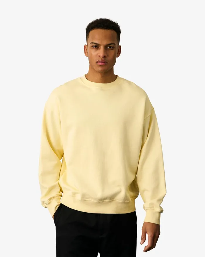 Men Organic Oversized Crew Pearly Purple Colorful Standard Crewneck Sweatshirts