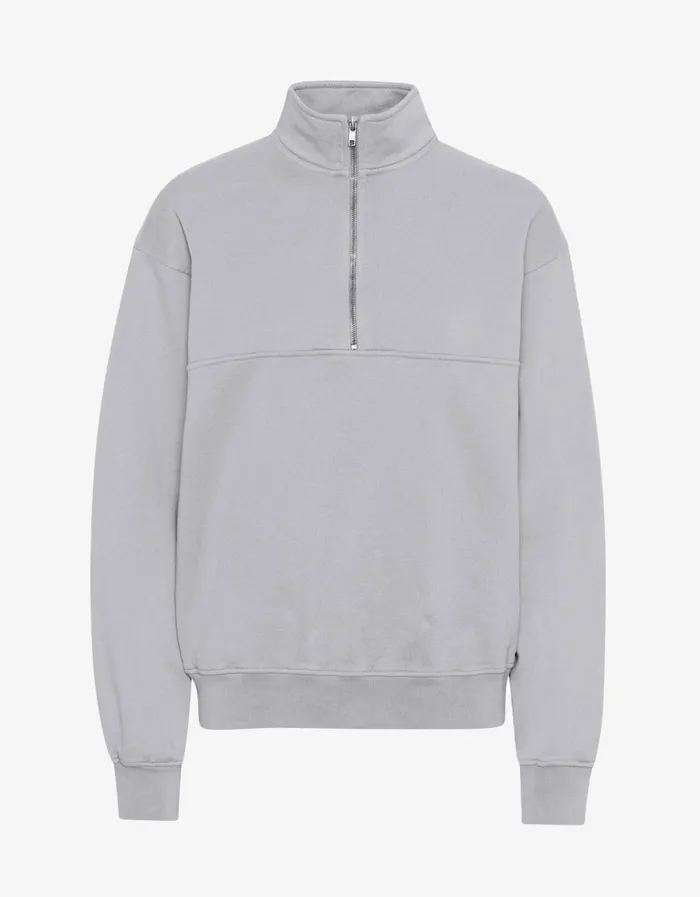 Men Organic Quarter Zip Limestone Grey Colorful Standard Quarter Zips