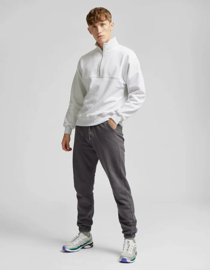 Men Organic Quarter Zip Midnight Forest Colorful Standard Quarter Zips