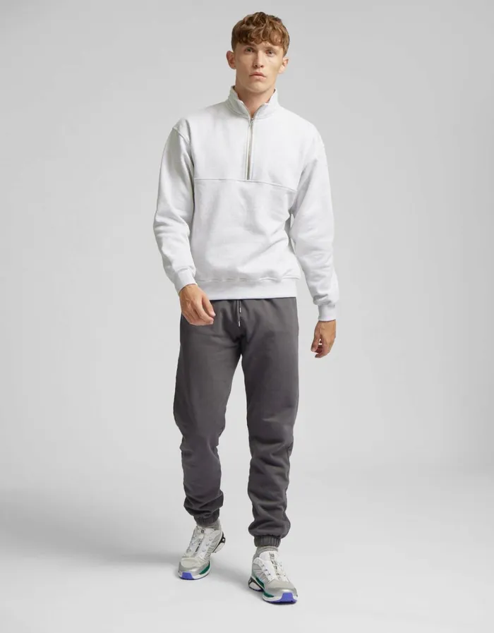 Men Organic Quarter Zip Midnight Forest Colorful Standard Quarter Zips