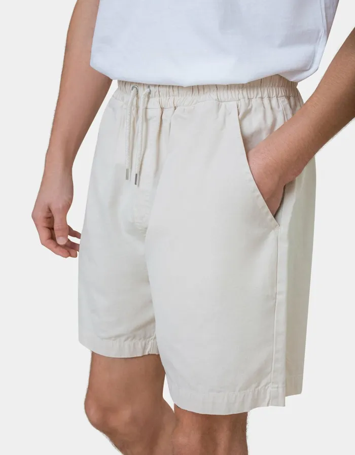 Men Organic Twill Shorts Ivory White Colorful Standard Shorts