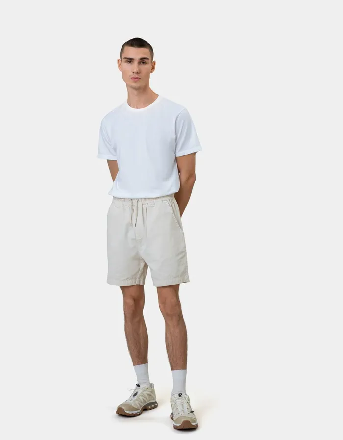Men Organic Twill Shorts Ivory White Colorful Standard Shorts